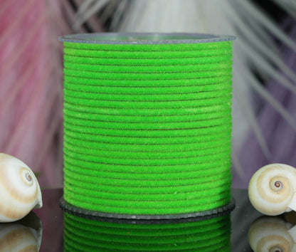 Parrot Green Velvet Metal Bangles for Women & Girls (Pack of 24)