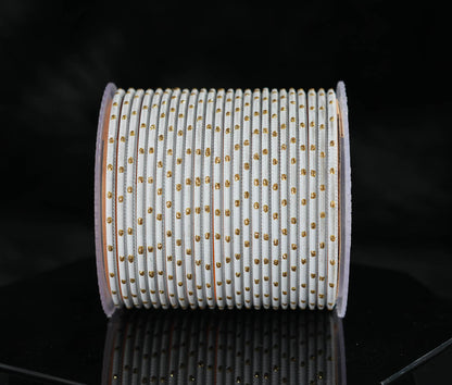 Stylish Metal Bangles for Women – Multiple Color Dot Design Matte Finish for Wedding & Party Wear