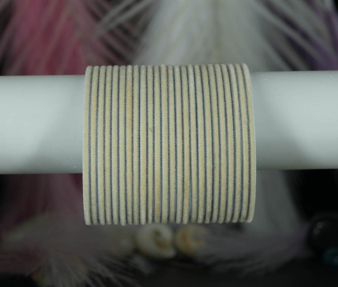 Stylish Multiple Color Velvet Metal Bangles for Women & Ladies