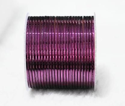 Wine Color Glossy Metal Bangle for Women & Girls (Pack of 24)