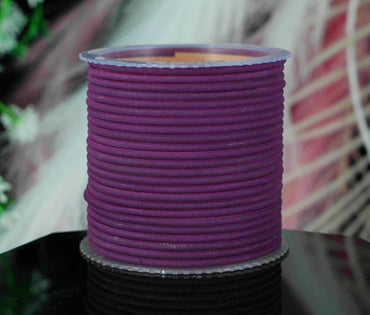 Wine Color Plain Matte Metal Bangles for Women & Girls (Pack of 24)