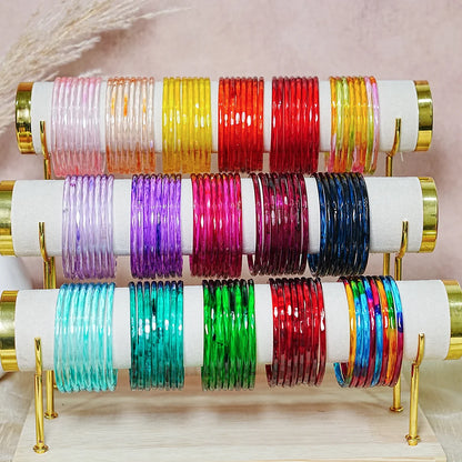 Trendy Acrylic Bangles Glossy & Smooth Finish for Women (Pack of 8)