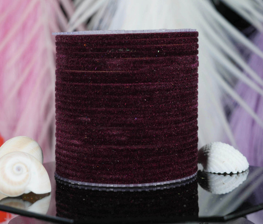 Stylish Multiple Color Velvet Metal Bangles for Women & Ladies