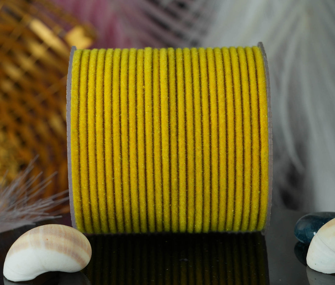 Stylish Multiple Color Velvet Metal Bangles for Women & Ladies