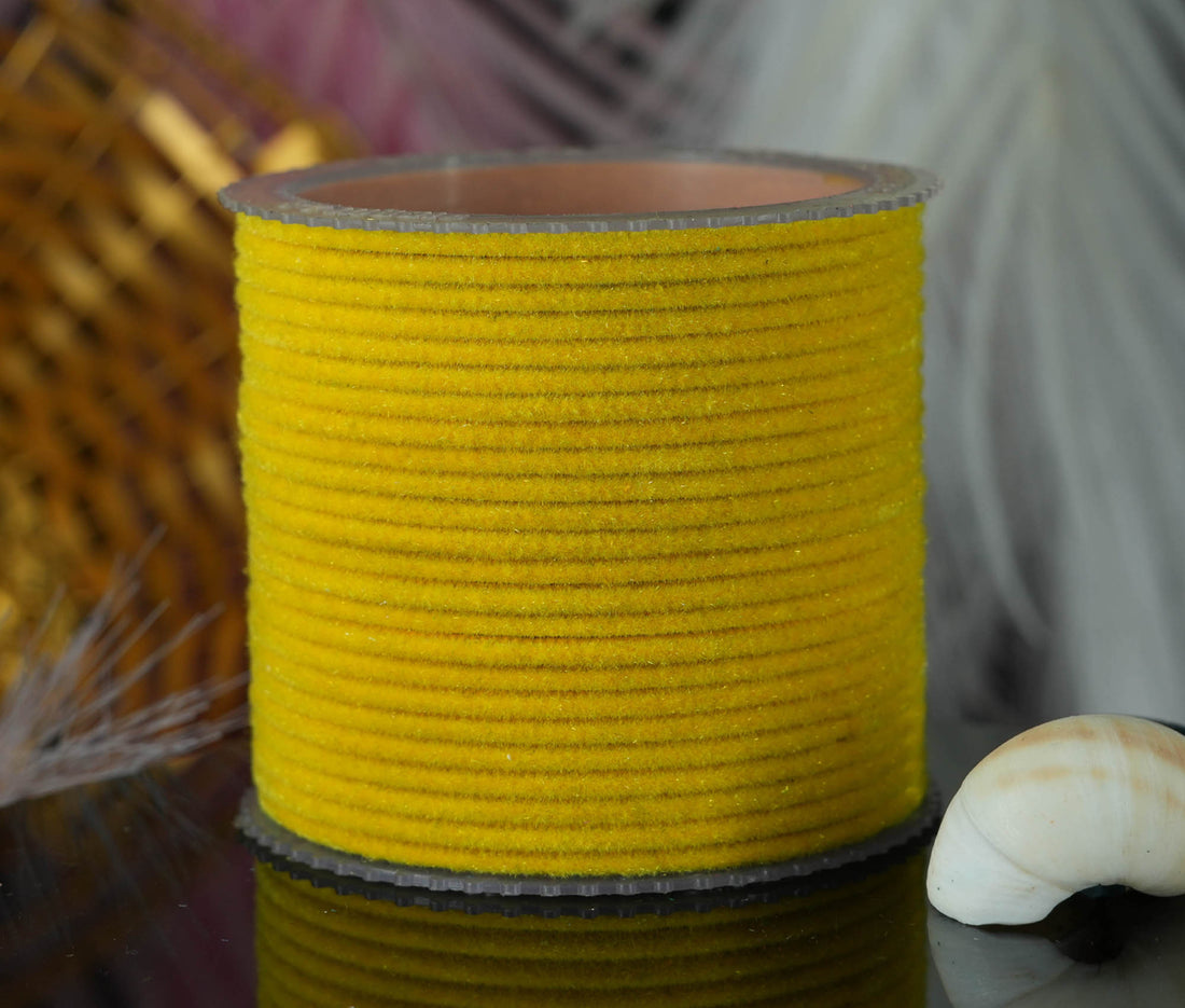 Stylish Multiple Color Velvet Metal Bangles for Women & Ladies