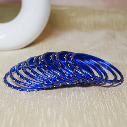 Traditional Lightweight Glass Bangles for Women (Pack of 12)