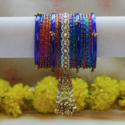 Traditional Glass Bangles Set for Women (Both Hand)