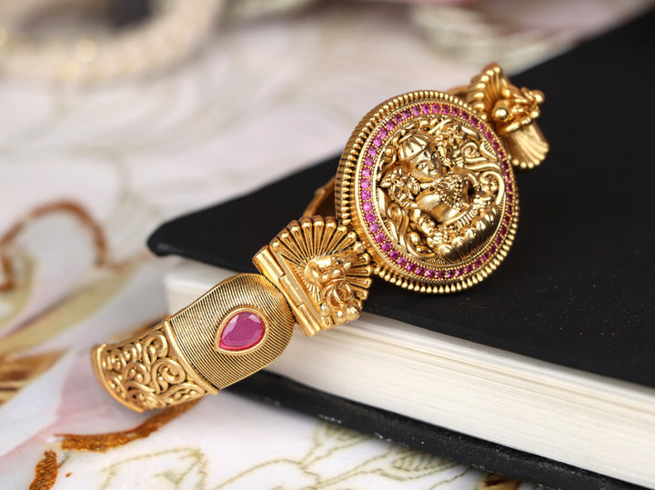 Antique Bracelet for Women & Girls with Laxmi Design Gold Plated Finish | Perfect for Everyday Wear & Parties