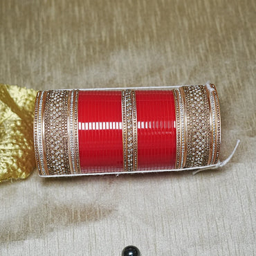 Ethnic Bridal Chura Set with Kundan Work & Traditional Design for Women (Both Hand)