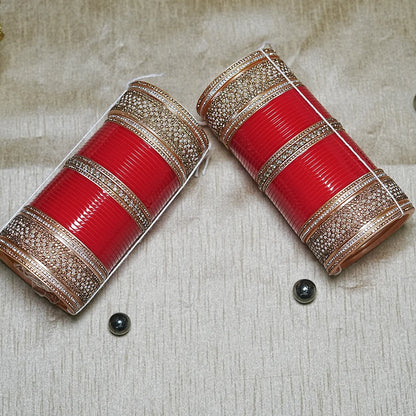 Ethnic Bridal Chura Set with Kundan Work & Traditional Design for Women (Both Hand)