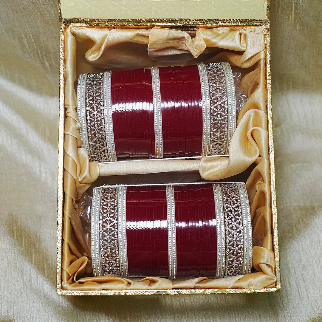 Premium Bridal Chura Set with Kundan Work & Traditional Design for Women (Both Hand)