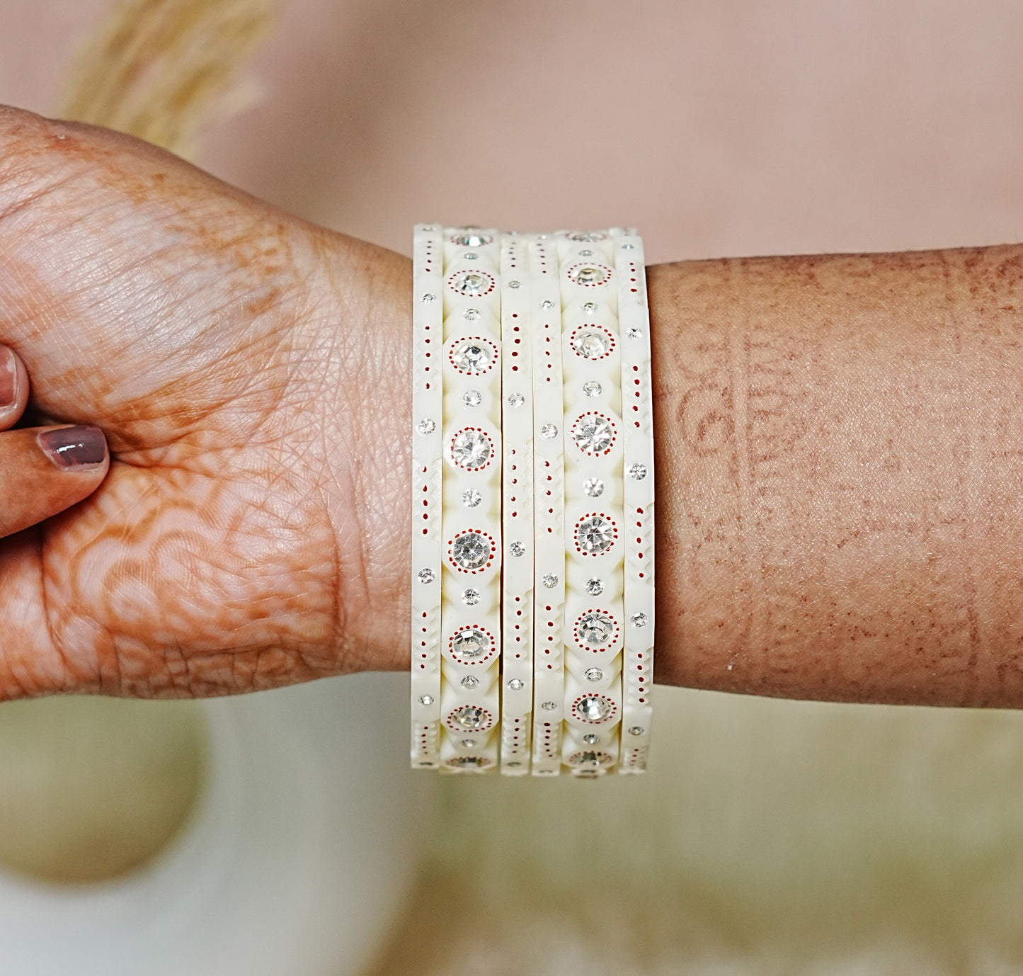 Premium Quality Lightweight Acrylic Kada Bangles for Women (Pack of 2 Set)