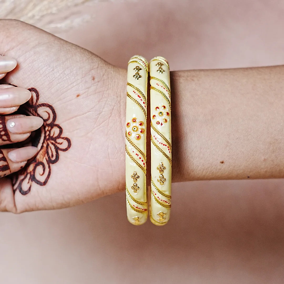 Trendy Lightweight Acrylic Kada Bangle for Women & Girls (Pack of 2)