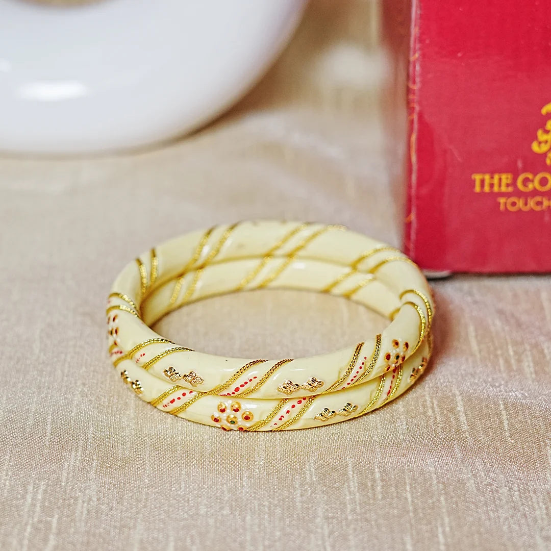 Trendy Lightweight Acrylic Kada Bangle for Women & Girls (Pack of 2)