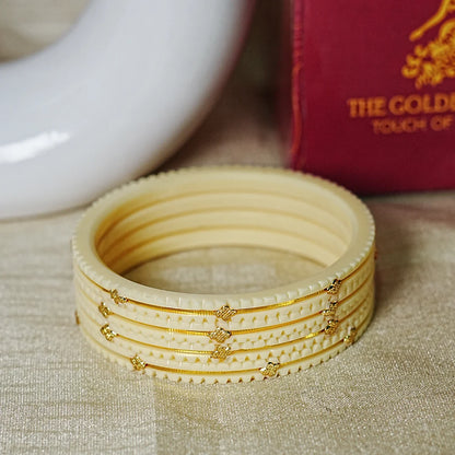 Premium Lightweight Acrylic Kada Bangles for Women (Pack of 4)