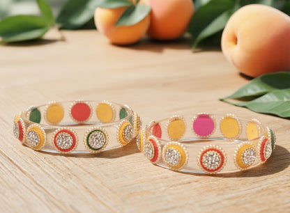 Stylish Transparent Glass Kada for Women & Girls – (Pack of 2)