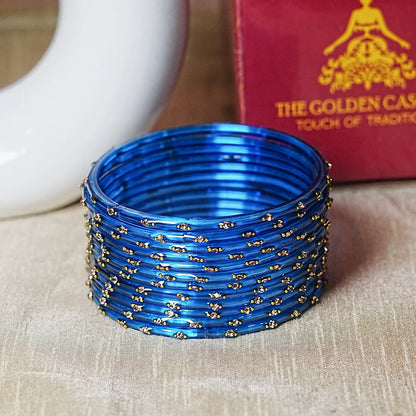 Traditional Lightweight Glass Bangles for Women (Pack of 12)