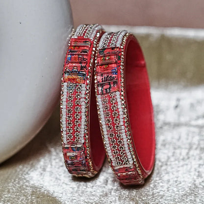 Women’s Glass Kada Bangles (Pack of 2) - The Golden Cascade