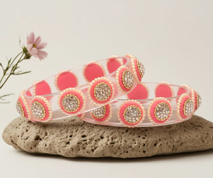 Stylish Transparent Glass Kada for Women & Girls – (Pack of 2)