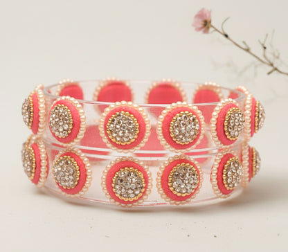 Stylish Transparent Glass Kada for Women & Girls – (Pack of 2)