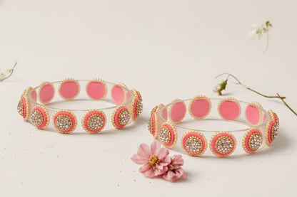 Stylish Transparent Glass Kada for Women & Girls – (Pack of 2)