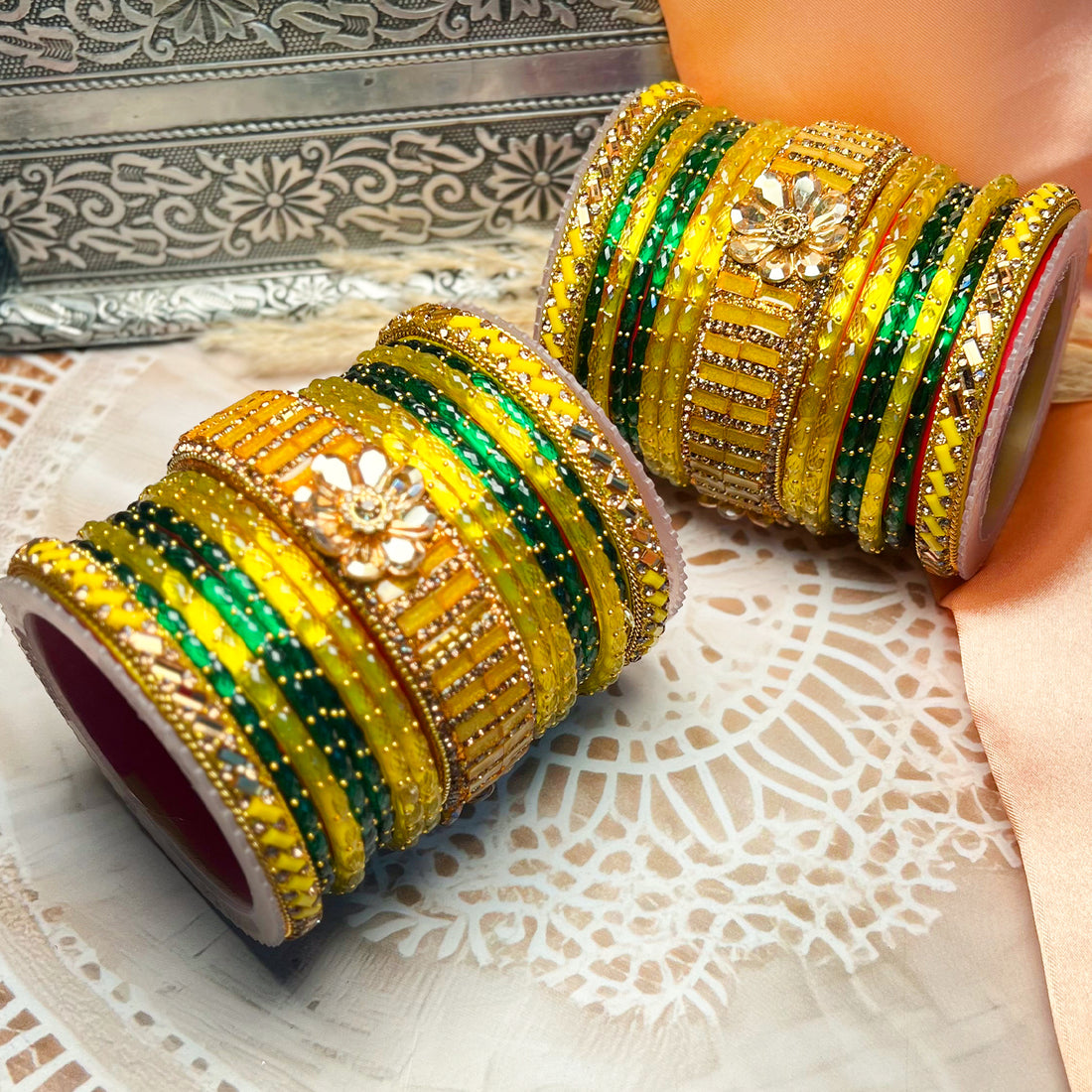 Traditional Multicolor Glass Bangle Set for Women & Girls (Both Hands)