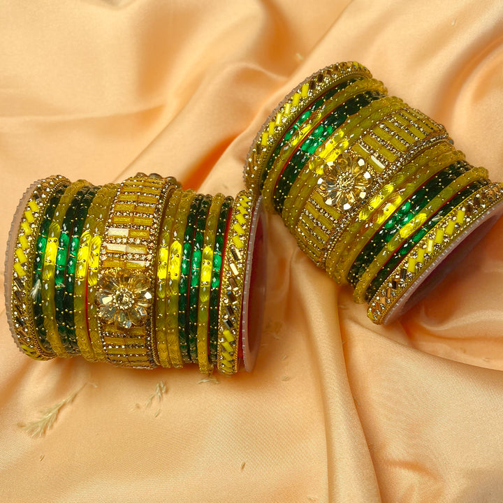 Traditional Multicolor Glass Bangle Set for Women & Girls (Both Hands)