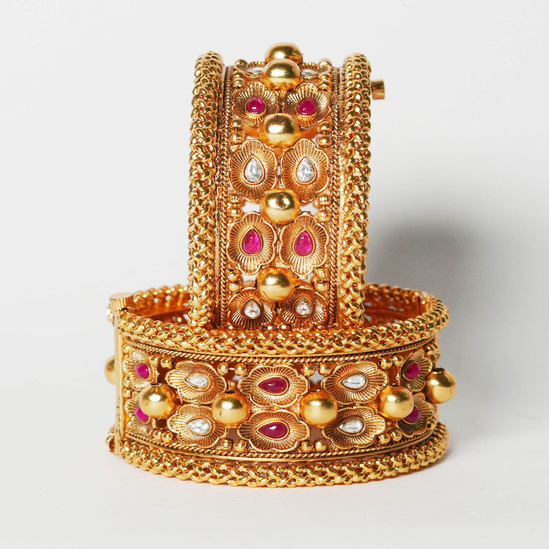 Antique Design Bridal Look Copper Kada for Women & Girl | Handcraft Bracelet Perfect for Party & Daily wear