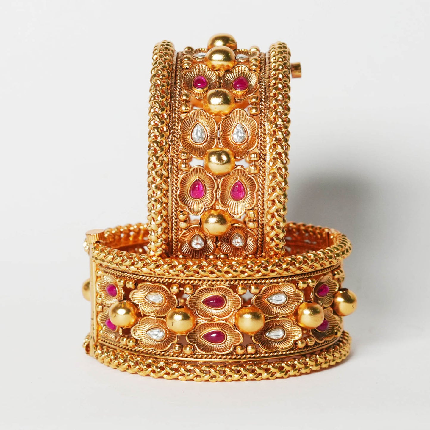 Antique Design Bridal Look Brass Kada for Women & Girl | Handcraft Bracelet Perfect for Party & Daily wear