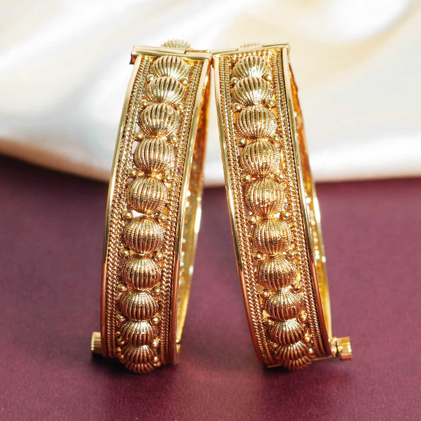 Antique Ball Design Brass Kada for Women & Girl | Handcraft Bracelet Perfect for Party & Daily wear
