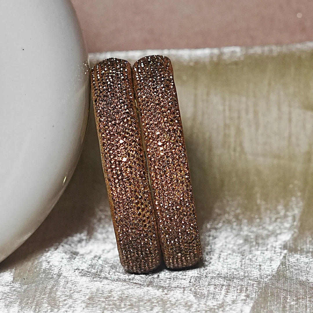 Luxury Glitter Glass Kada Bangles for Women & Girls (Pack of 2)