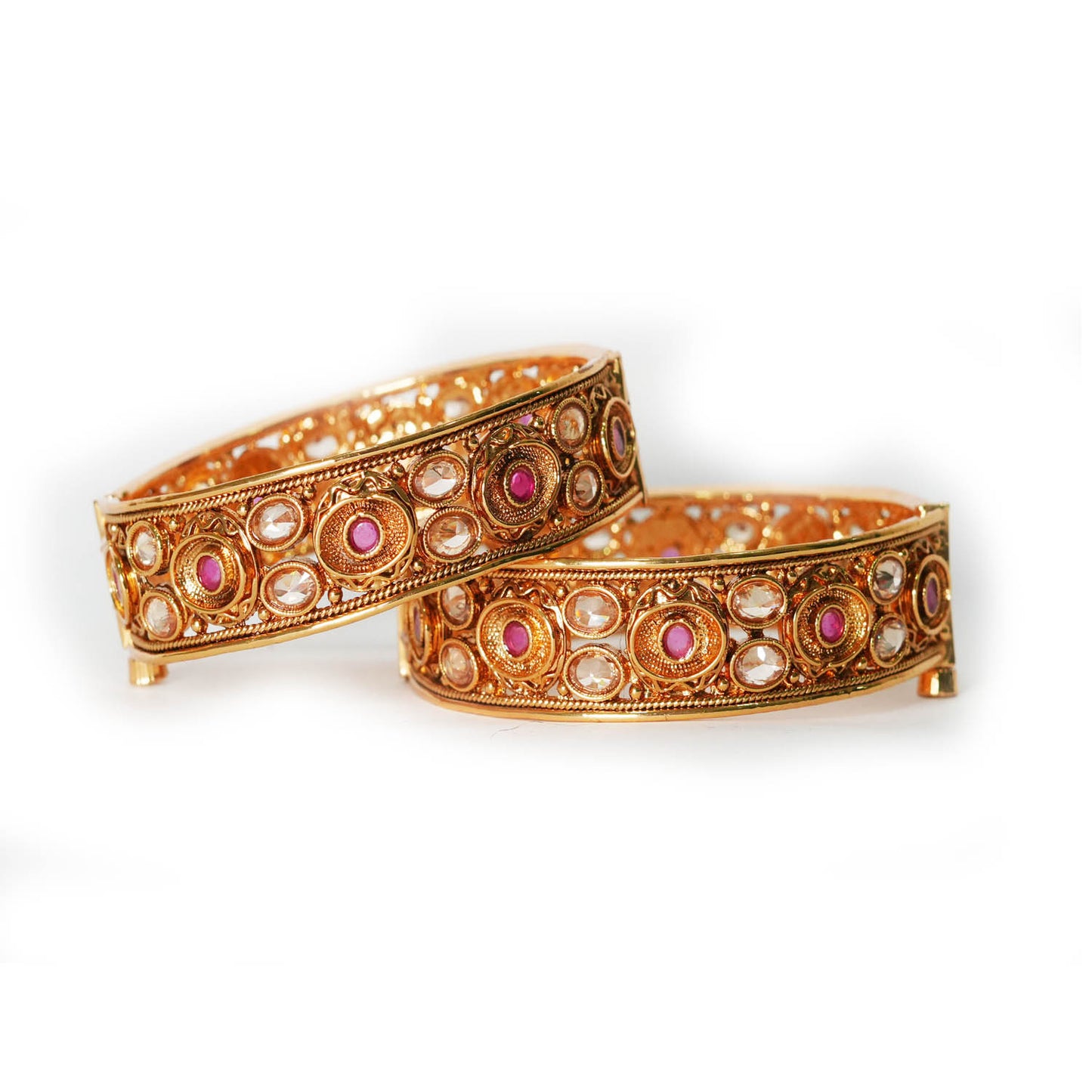Stylish Kundan Work Design Brass Kada for Women & Girl | Handcraft Bracelet Perfect for Party & Daily wear