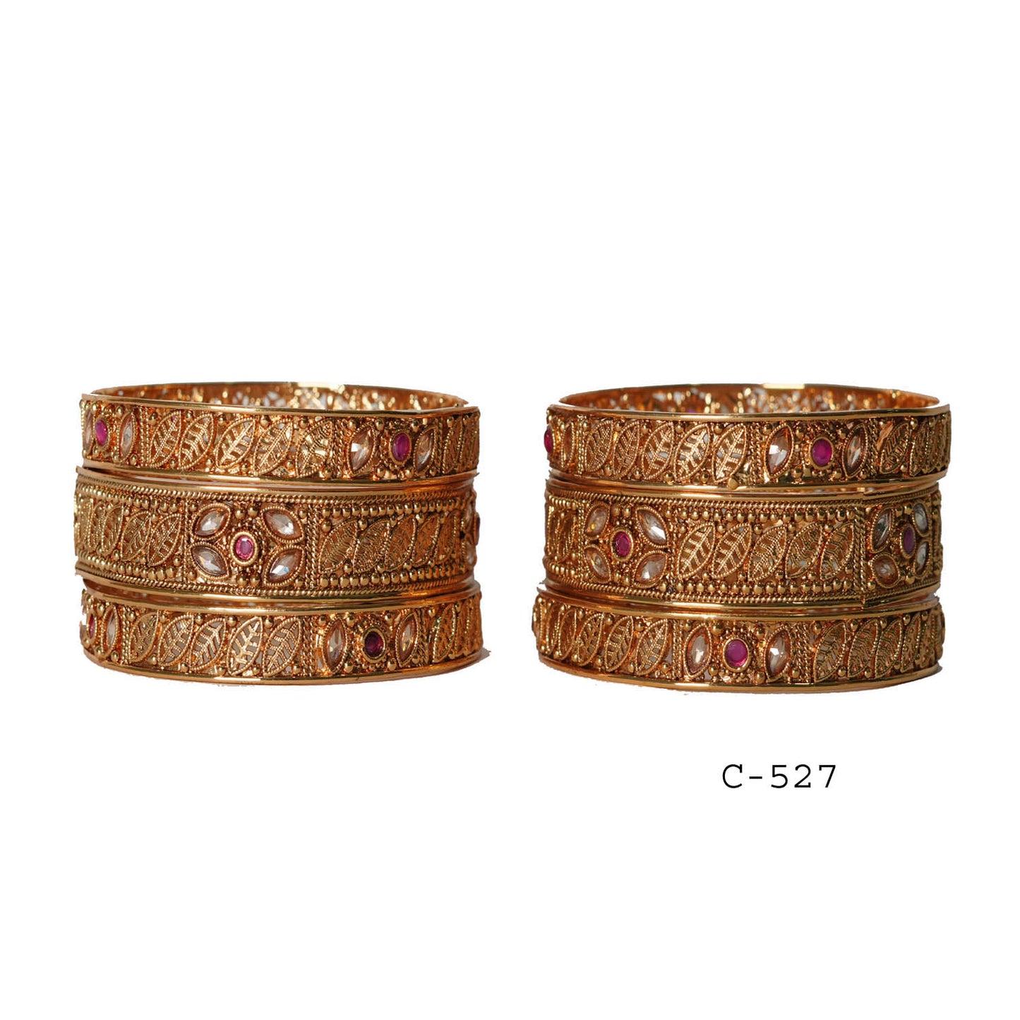 Antique Collection Jewelry for Women & Girl, Traditional Look Brass Kada Set for Ladies