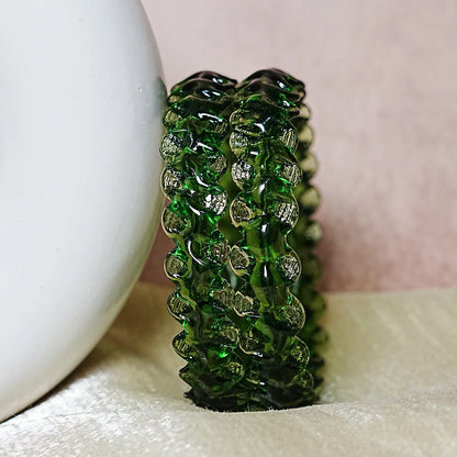 Unique Design "Sitara Glass Kada" Bangles with Glossy Finish for Women & Girls (Pack of 2)