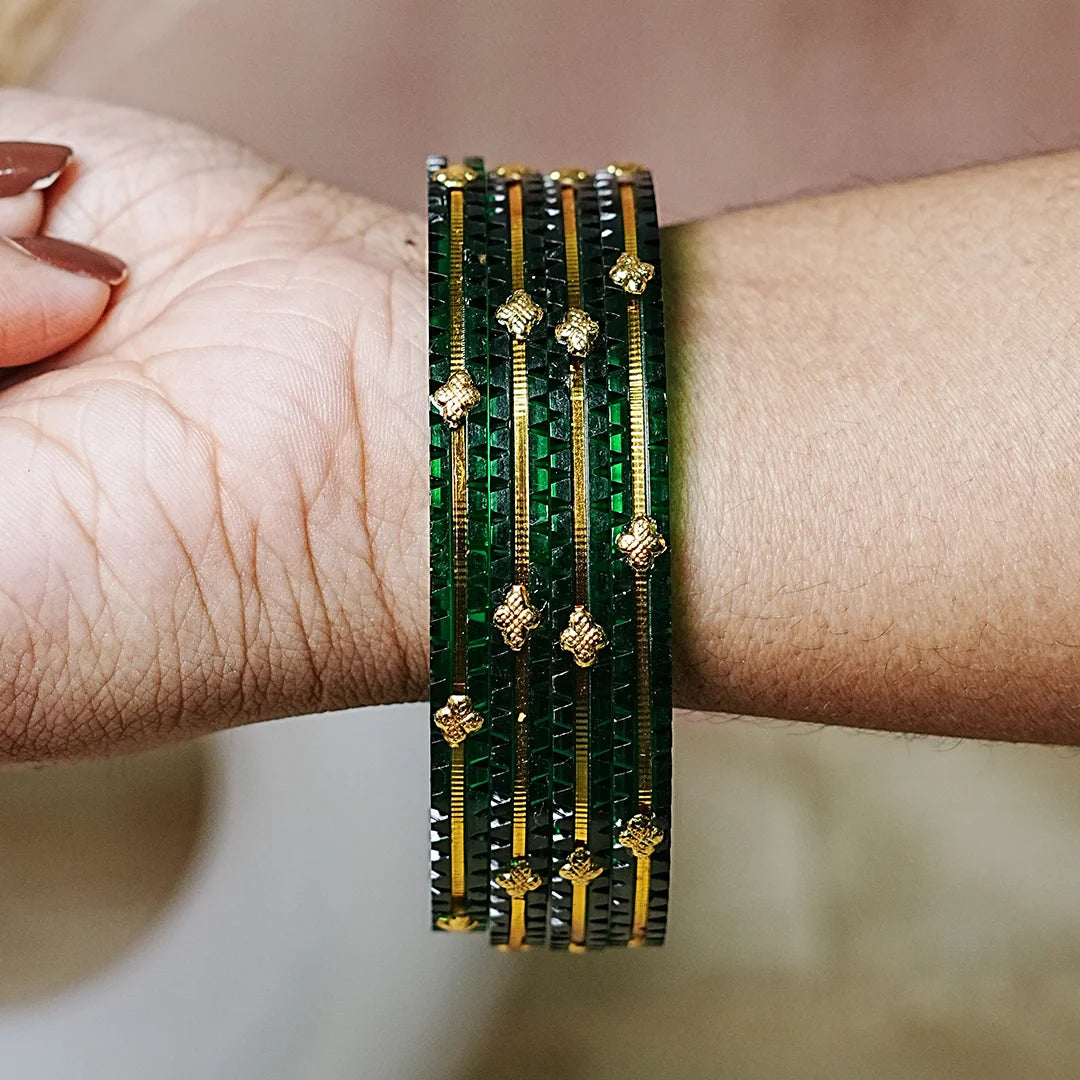 Premium Lightweight Acrylic Kada Bangles for Women (Pack of 4)