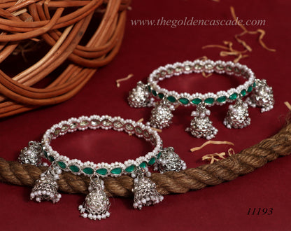 Traditional Jhumki Latkan Metal Kada for Women (Pack of 2)