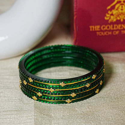 Premium Lightweight Acrylic Kada Bangles for Women (Pack of 4)