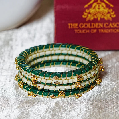 Lightweight Ghungroo Style Acrylic Kada for Women (Pack of 4)