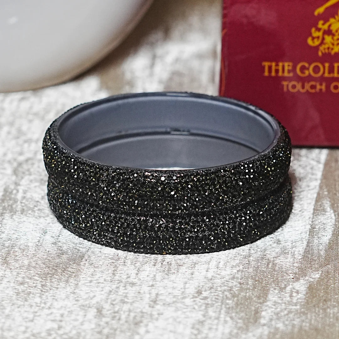Luxury Glitter Glass Kada Bangles for Women & Girls (Pack of 2)