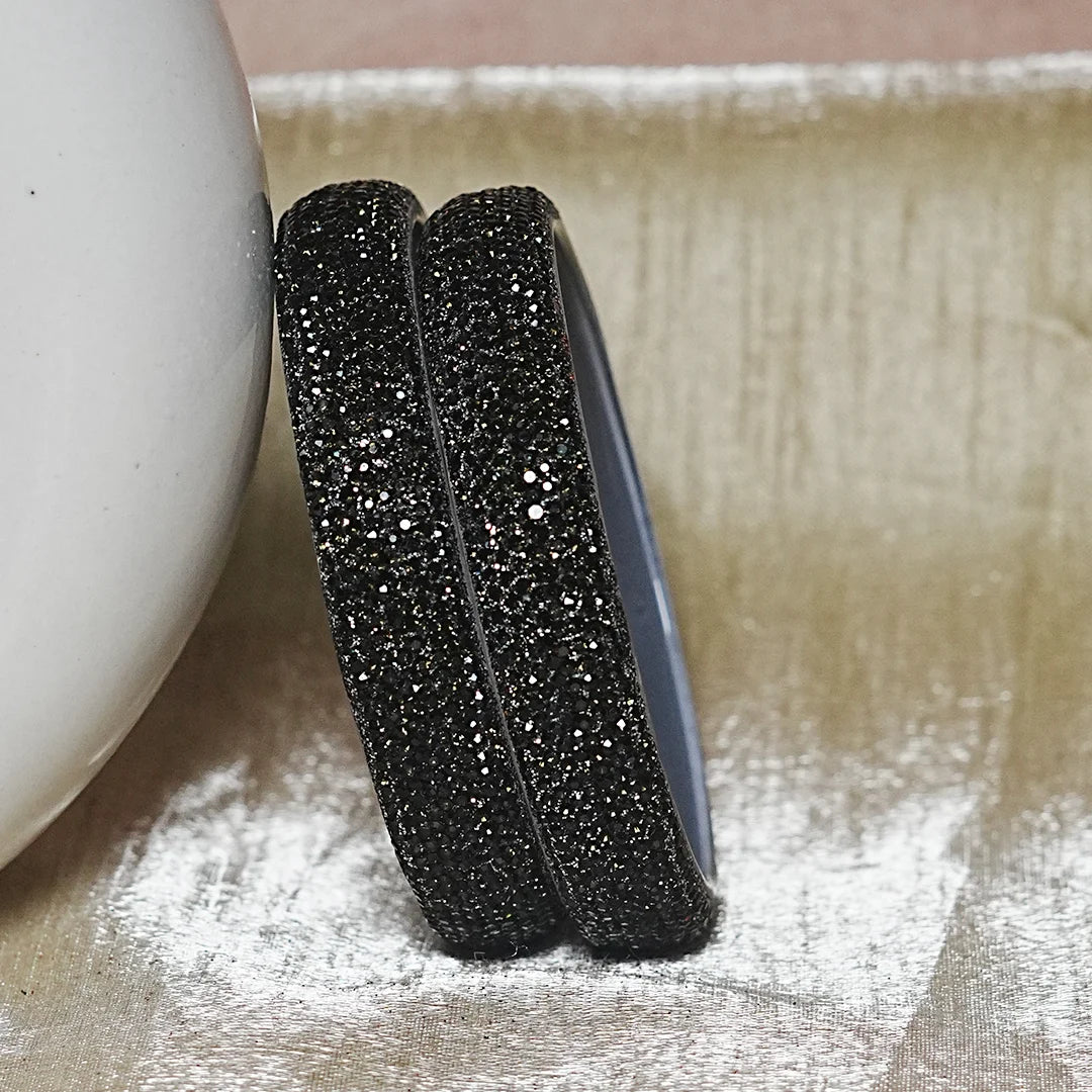 Luxury Glitter Glass Kada Bangles for Women & Girls (Pack of 2)
