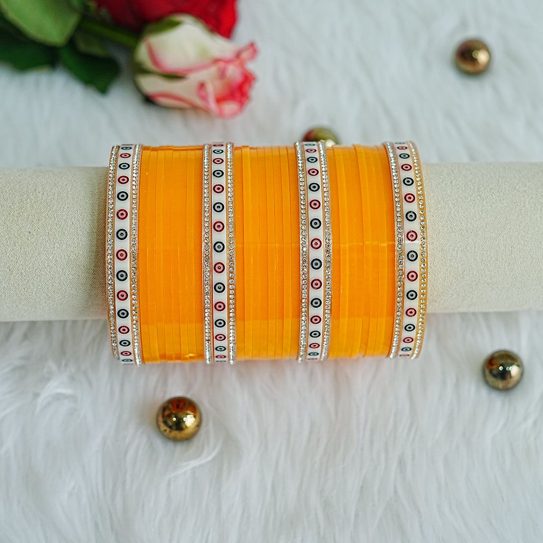 Haldi Color Wedding Bridal Chura Set for Women (Both Hands)