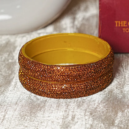 Luxury Glitter Glass Kada Bangles for Women & Girls (Pack of 2)