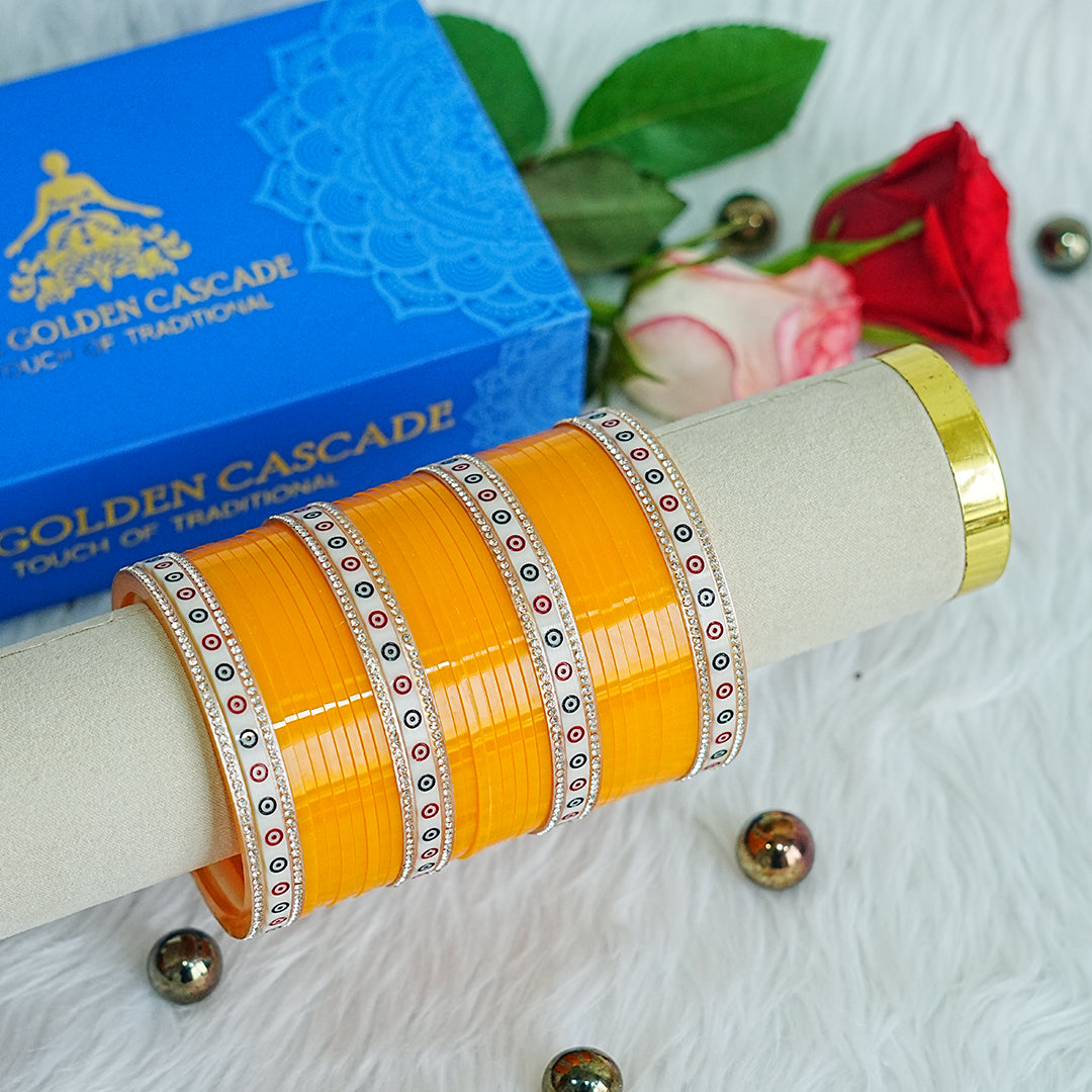 Haldi Color Wedding Bridal Chura Set for Women (Both Hands)