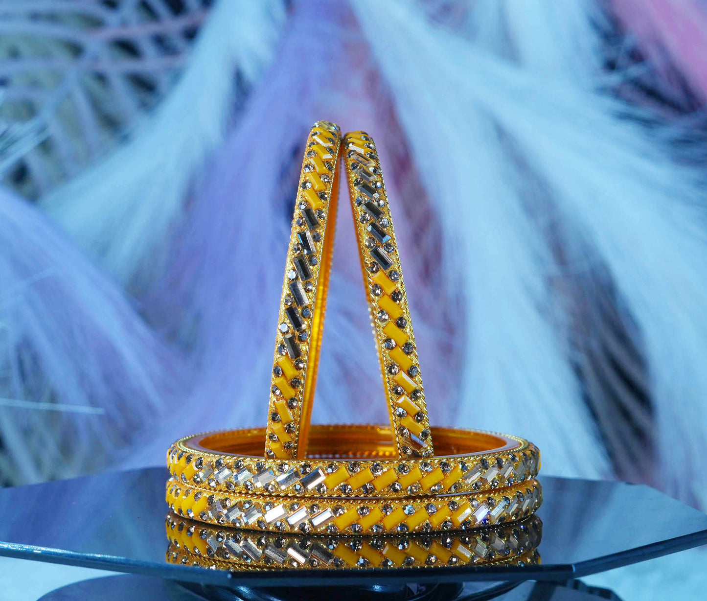 Multiple Color Glass Bangles for Women & Ladies (Pack of 4 Glass kada)