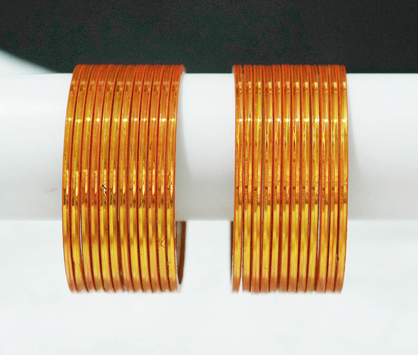 Haldi Color Glossy Metal Bangle for Women & Girls (Pack of 24)