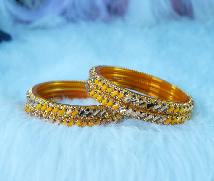 Multiple Color Glass Kada with Stone Studded for Women & Girls (Pack of 4 Kada)