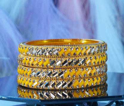 Multiple Color Glass Bangles for Women & Ladies (Pack of 4 Glass kada)