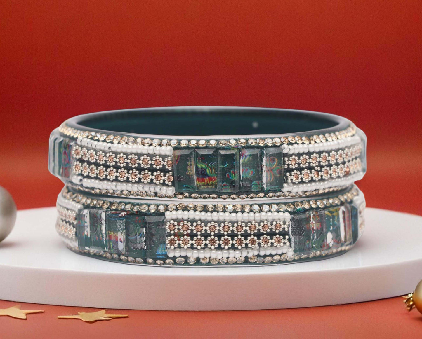 Women’s Glass Kada Bangles (Pack of 2)