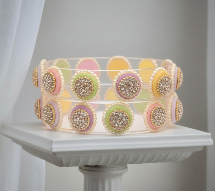 Stylish Transparent Glass Kada for Women & Girls – (Pack of 2)