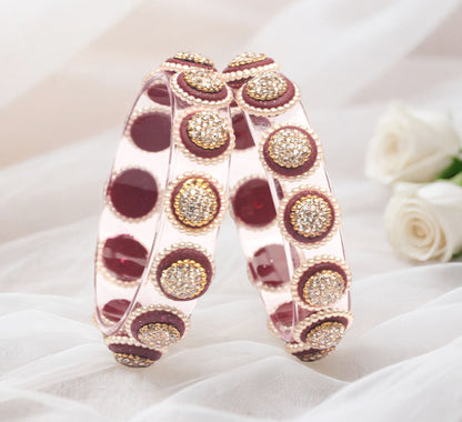 Stylish Transparent Glass Kada for Women & Girls – (Pack of 2)